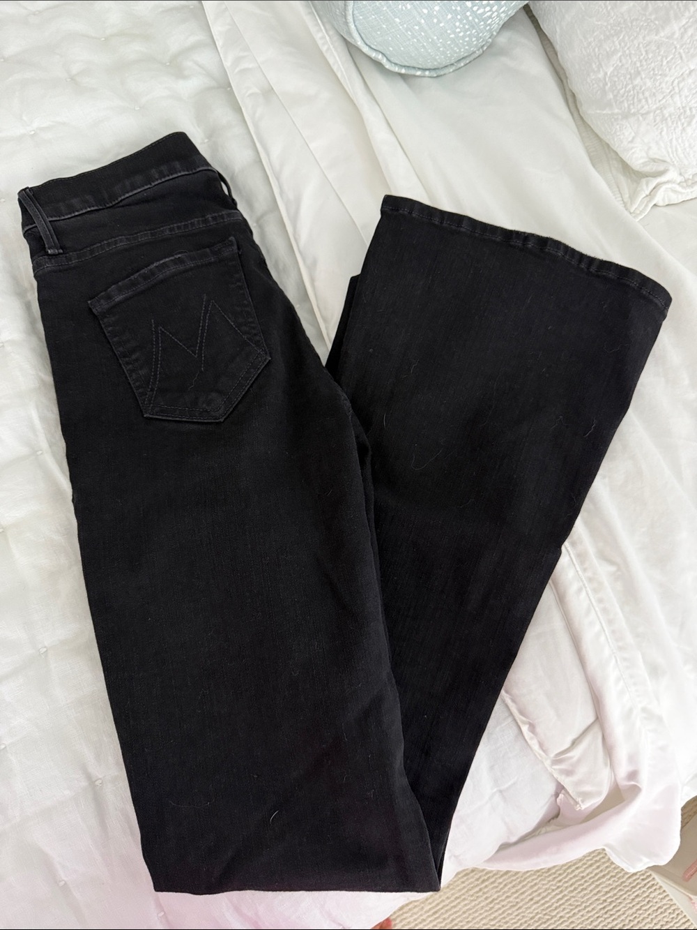 Mother weekender 25 Black Women's Flared Jeans - Classic Black